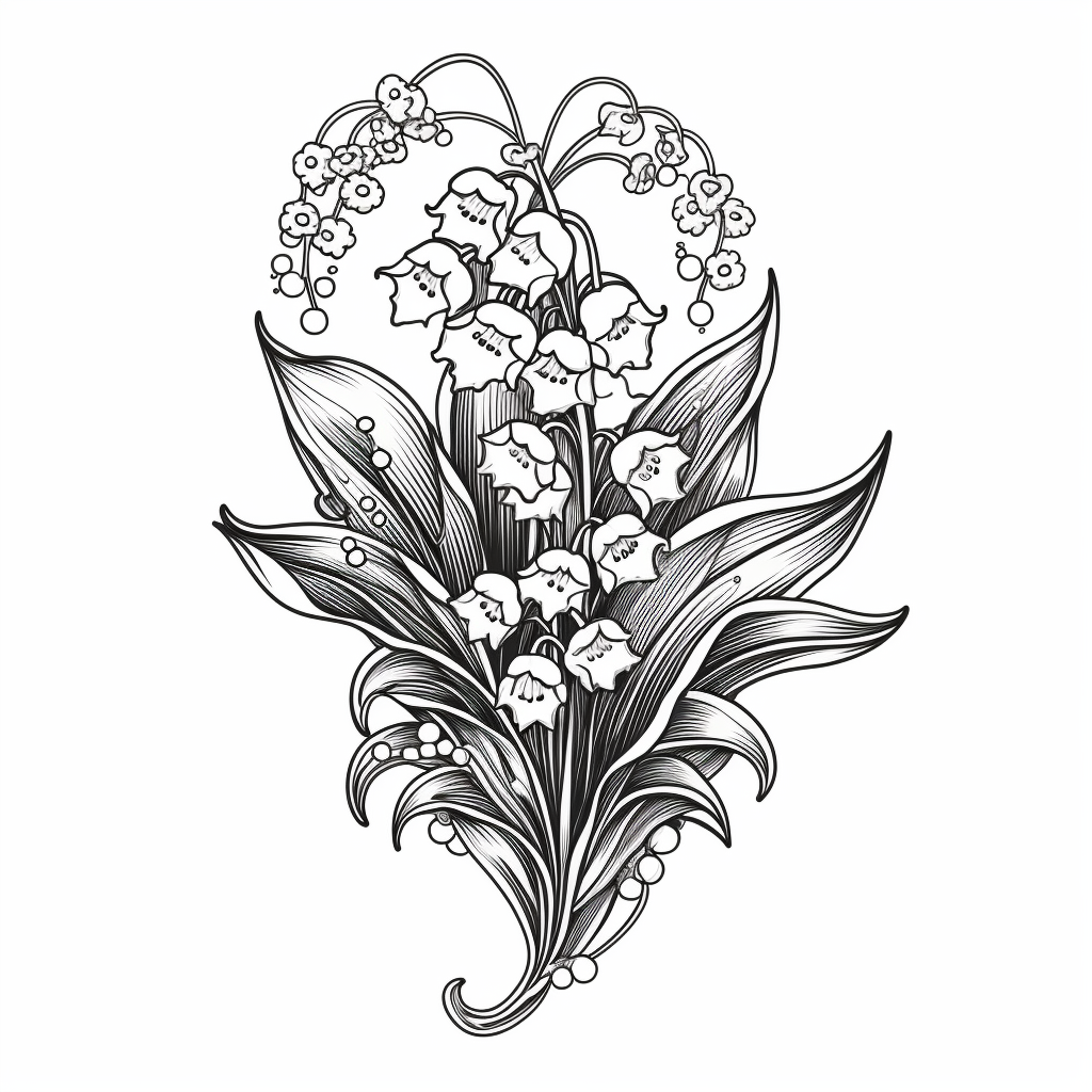 Lily of the valley Flower Vinyl Decal Sticker for Car, Laptop, Tumbler and more # 006114