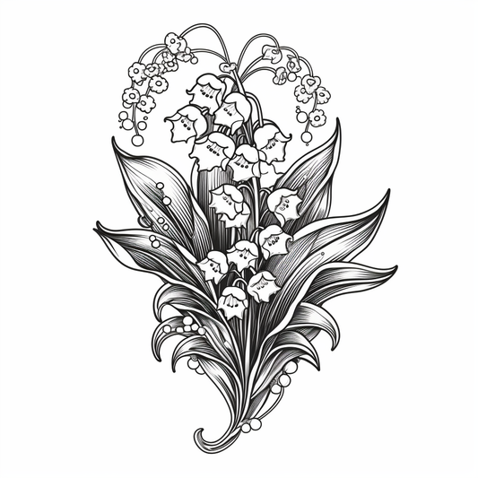 Lily of the valley Flower Vinyl Decal Sticker for Car, Laptop, Tumbler and more # 006114