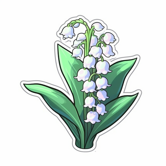 Lily of the valley Flower Vinyl Decal Sticker for Car, Laptop, Tumbler and more # 006089