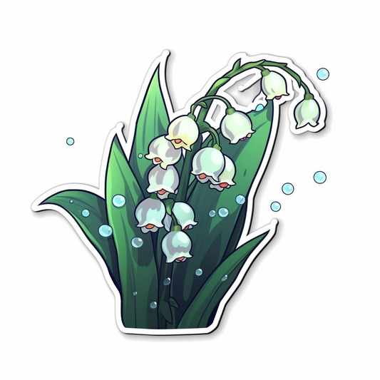 Lily of the valley Flower Vinyl Decal Sticker for Car, Laptop, Tumbler and more # 006094