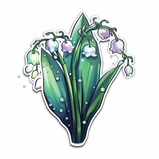 Lily of the valley Flower Vinyl Decal Sticker for Car, Laptop, Tumbler and more # 006132