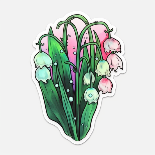 Lily of the valley Flower Vinyl Decal Sticker for Car, Laptop, Tumbler and more # 006155