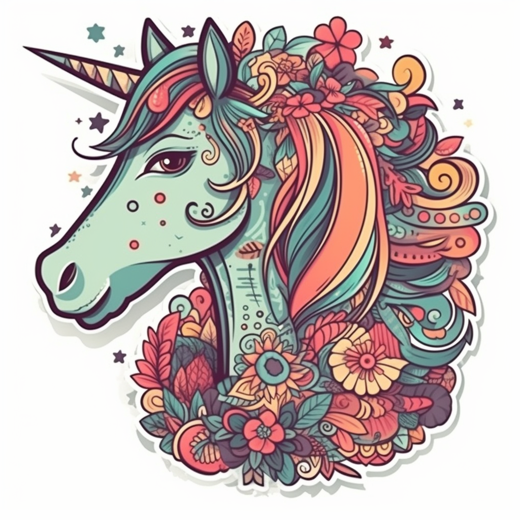 Unicorn Vinyl Decal Sticker for Car, Laptop, Tumbler and more # 006846