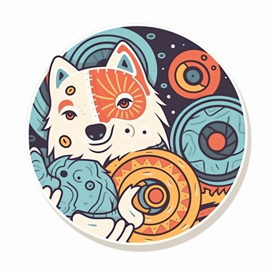 Yin Yang Dog Vinyl Decal Sticker for Car, Laptop, Tumbler and more # 005473