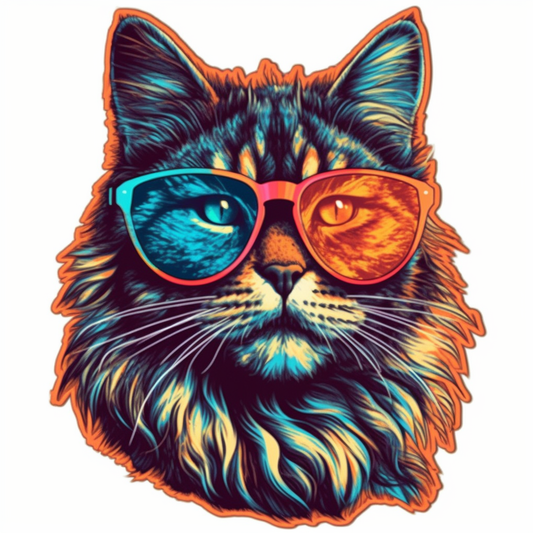 Maine Coon Cat Vinyl Decal Sticker for Car, Laptop, Tumbler and more # 004246