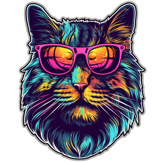 Maine Coon Cat Vinyl Decal Sticker for Car, Laptop, Tumbler and more # 004261