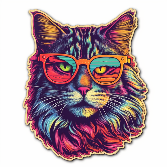 Maine Coon Cat Vinyl Decal Sticker for Car, Laptop, Tumbler and more # 004252