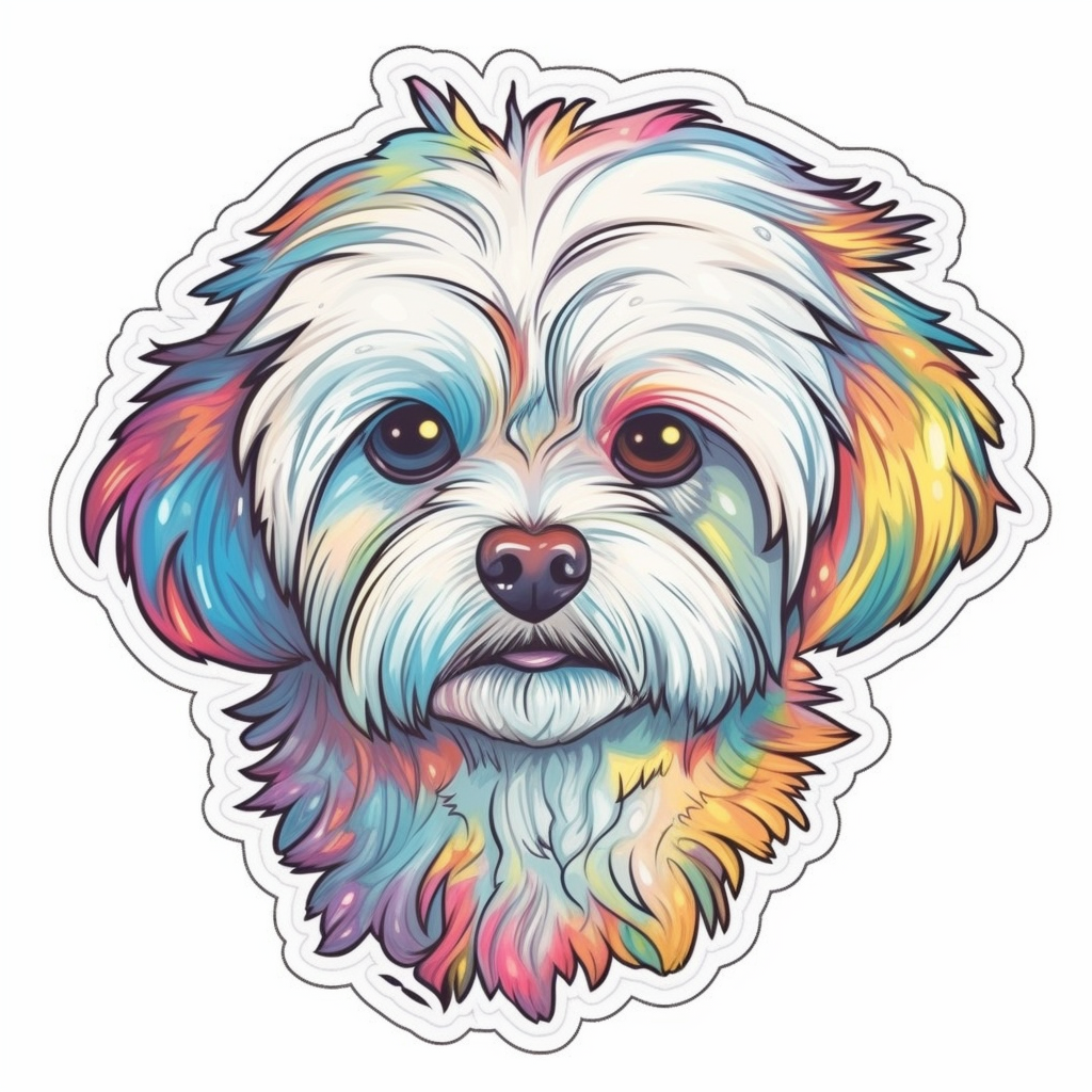Maltese Dog Vinyl Decal Sticker for Car, Laptop, Tumbler and more # 007007