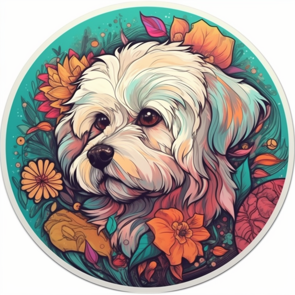 Maltese Dog Vinyl Decal Sticker for Car, Laptop, Tumbler and more # 007008