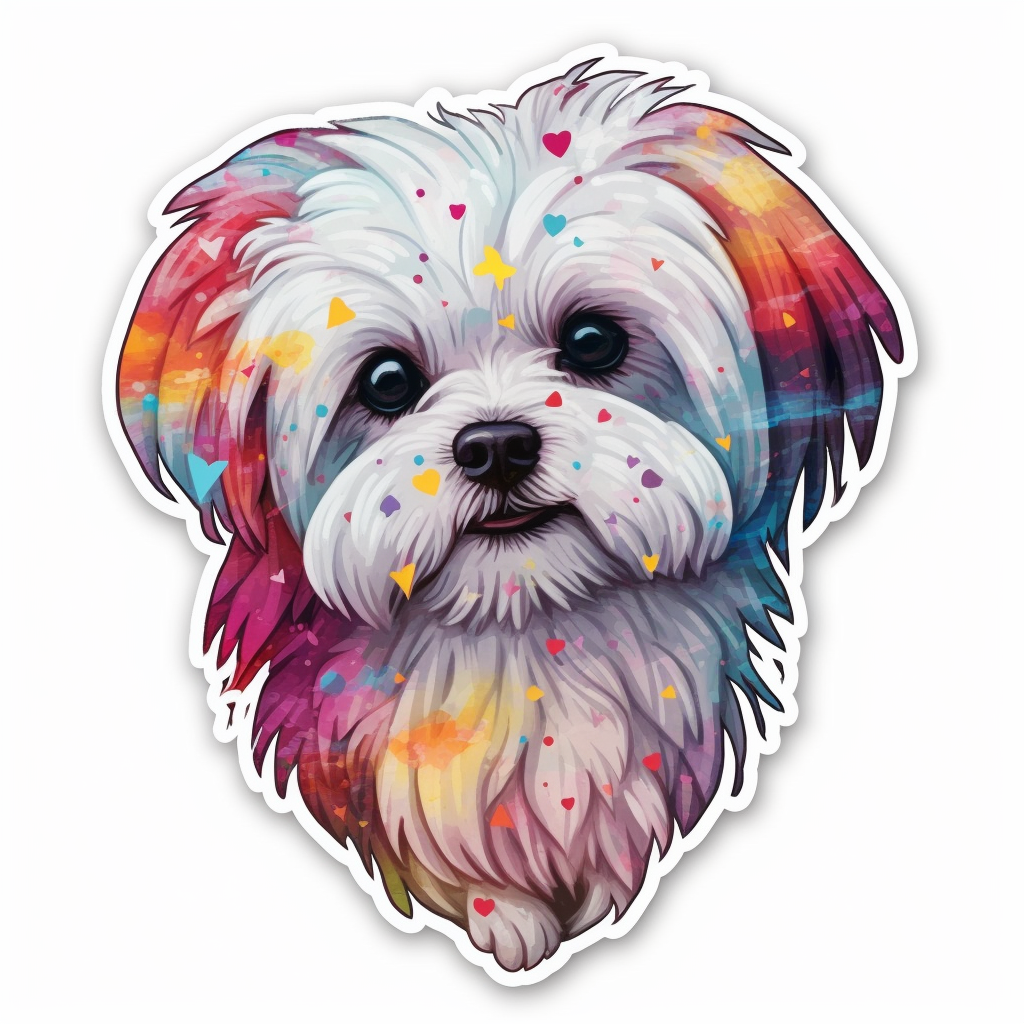 Maltese Dog Vinyl Decal Sticker for Car, Laptop, Tumbler and more # 007017