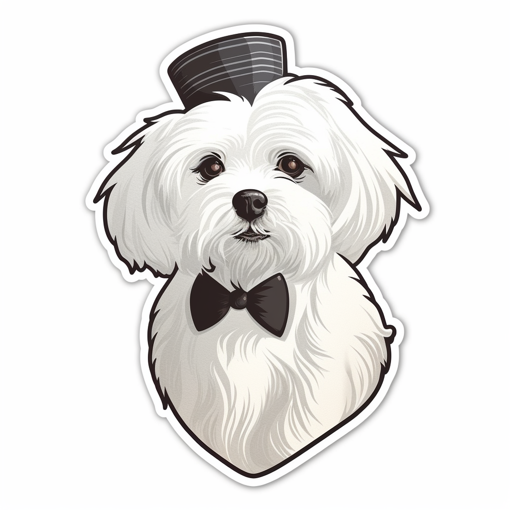 Maltese Dog Vinyl Decal Sticker for Car, Laptop, Tumbler and more # 006996