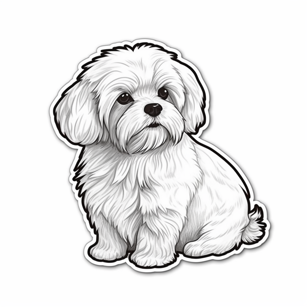 Maltese Dog Vinyl Decal Sticker for Car, Laptop, Tumbler and more # 007001