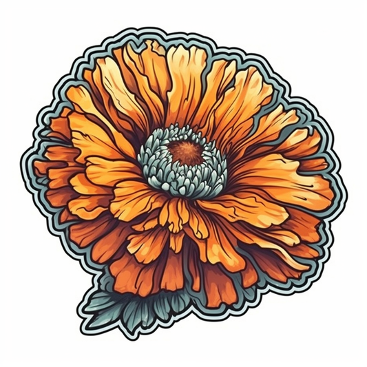 Marigold Floer Vinyl Decal Sticker for Car, Laptop, Tumbler and more # 006309