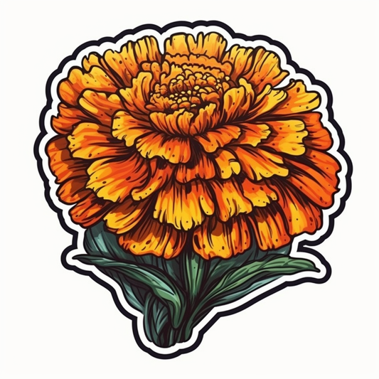 Marigold Floer Vinyl Decal Sticker for Car, Laptop, Tumbler and more # 006305