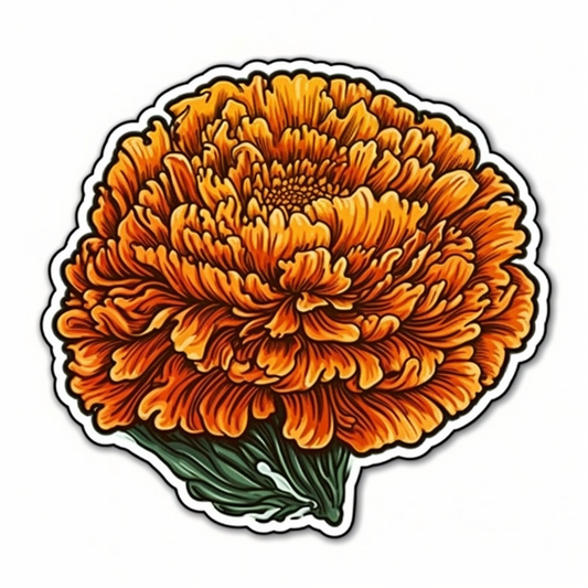 Marigold Floer Vinyl Decal Sticker for Car, Laptop, Tumbler and more # 006328