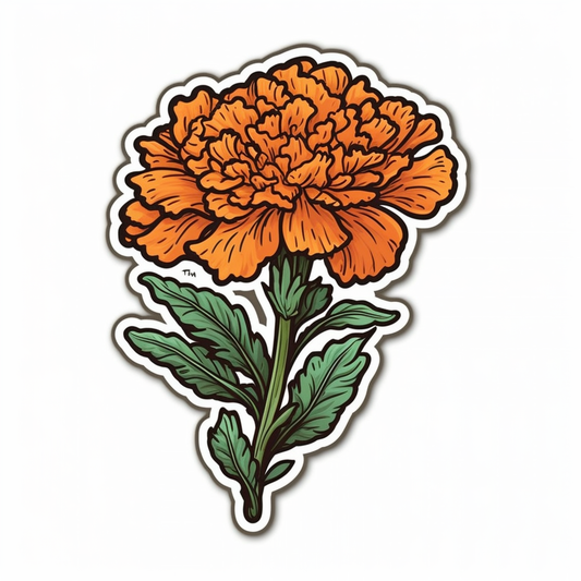 Marigold Floer Vinyl Decal Sticker for Car, Laptop, Tumbler and more # 006317