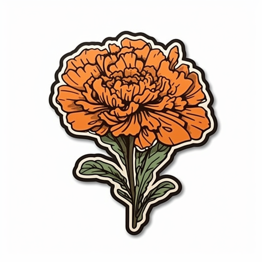Marigold Floer Vinyl Decal Sticker for Car, Laptop, Tumbler and more # 006312