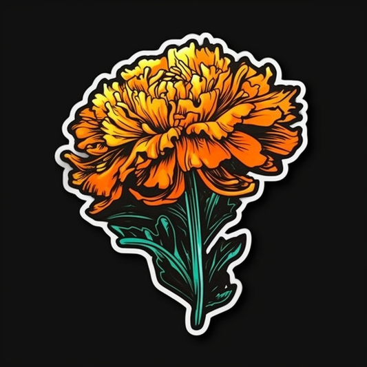 Marigold Floer Vinyl Decal Sticker for Car, Laptop, Tumbler and more # 006282
