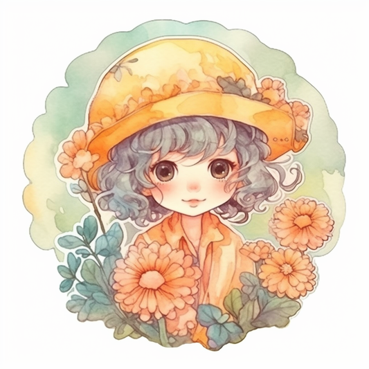 Marigold Floer Vinyl Decal Sticker for Car, Laptop, Tumbler and more # 006356