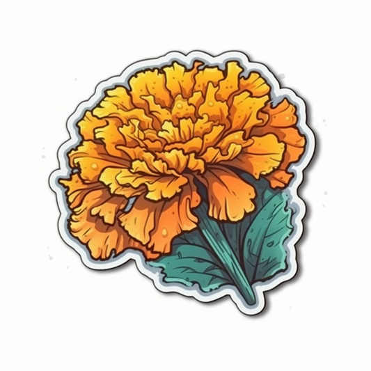 Marigold flower Vinyl Decal Sticker for Car, Laptop, Tumbler and more # 006344