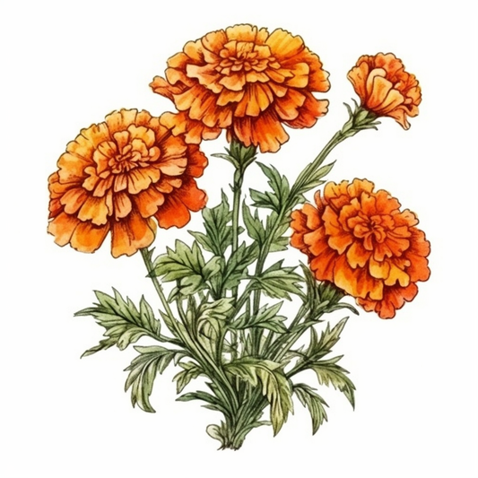 Marigold Flower Vinyl Decal Sticker for Car, Laptop, Tumbler and more # 006366