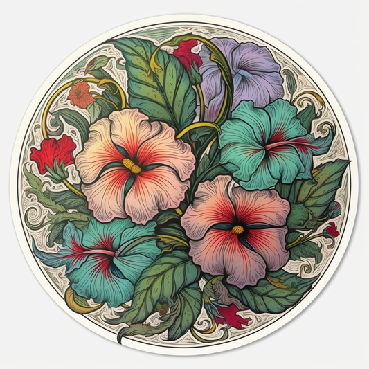 Morning Glory Flower Vinyl Decal Sticker for Car, Laptop, Tumbler and more # 006362