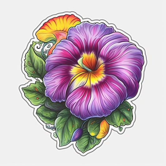 Morning Glory Flower Vinyl Decal Sticker for Car, Laptop, Tumbler and more # 006322