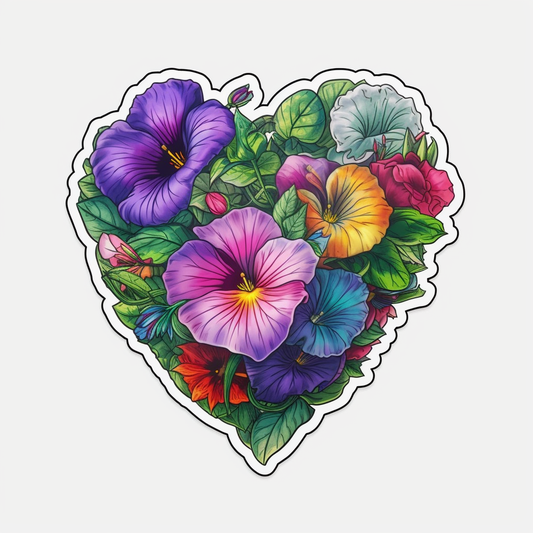 Morning Glory Flower Vinyl Decal Sticker for Car, Laptop, Tumbler and more # 006346