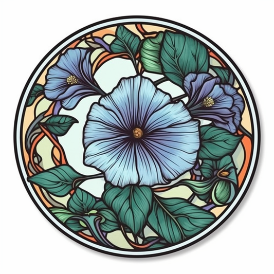 Morning Glory Flower Vinyl Decal Sticker for Car, Laptop, Tumbler and more # 006345