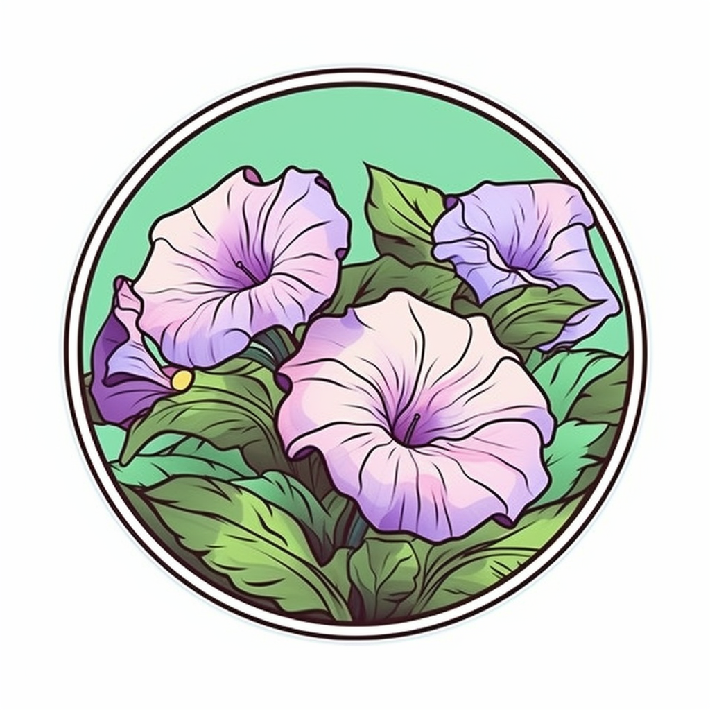 Morning Glory Flower Vinyl Decal Sticker for Car, Laptop, Tumbler and more # 006353