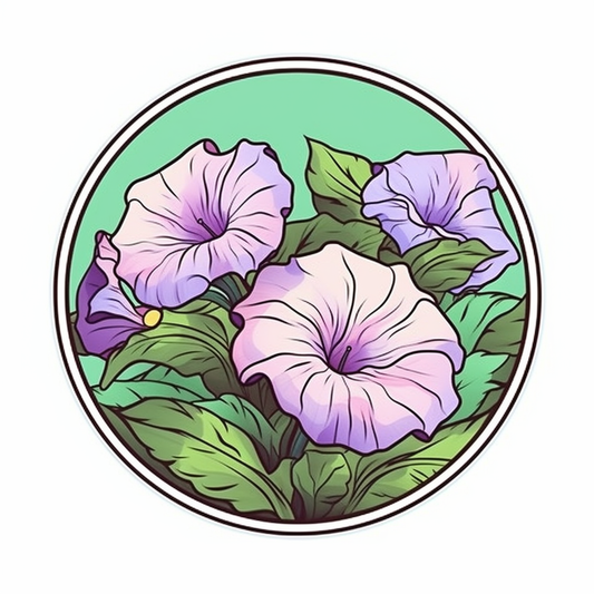 Morning Glory Flower Vinyl Decal Sticker for Car, Laptop, Tumbler and more # 006353