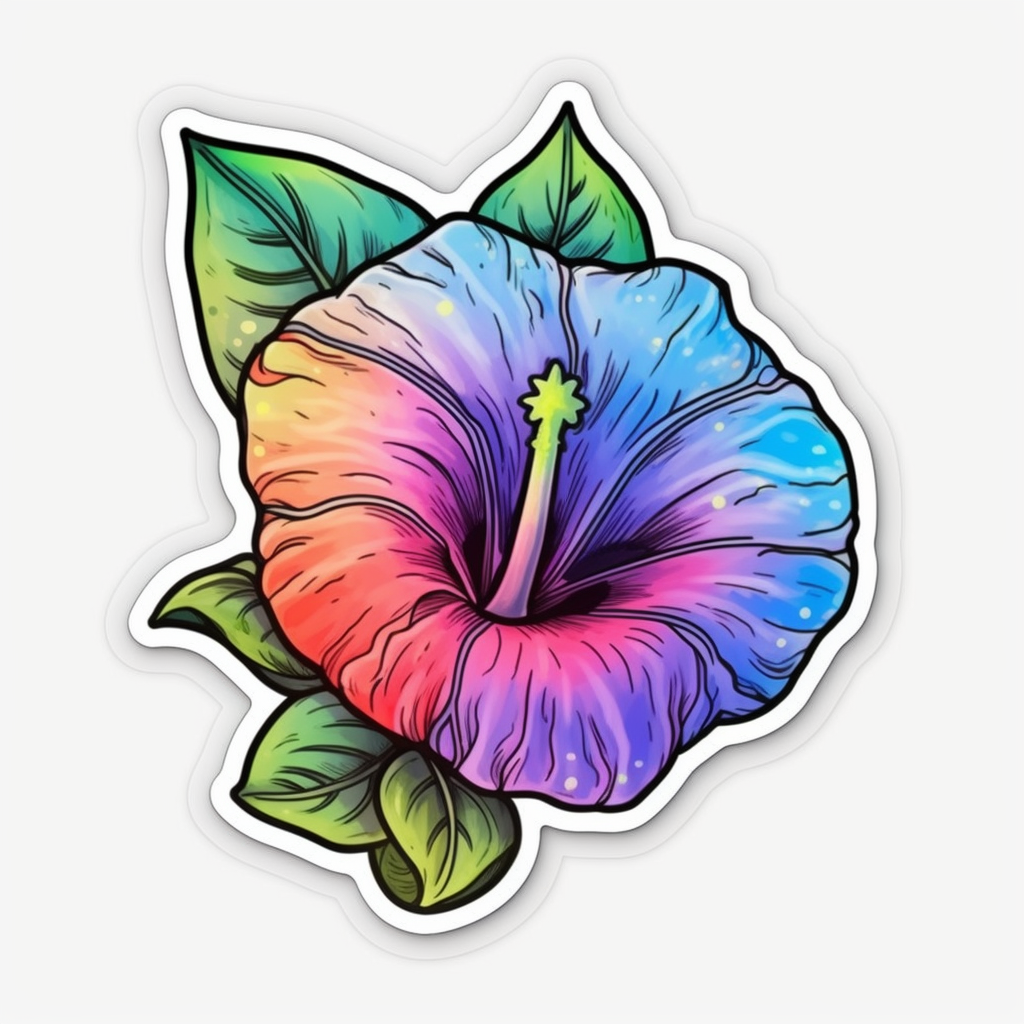 Morning Glory Flower Vinyl Decal Sticker for Car, Laptop, Tumbler and more # 006349