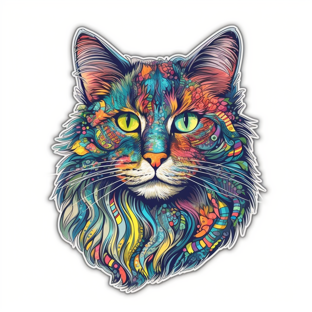 Norwegian Forest Cat Vinyl Decal Sticker for Car, Laptop, Tumbler and more # 007991