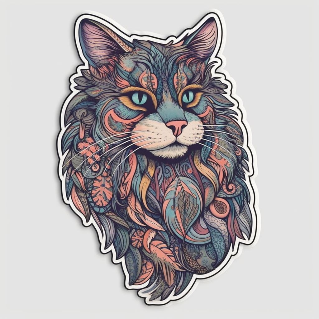 Norwegian Forest Cat Vinyl Decal Sticker for Car, Laptop, Tumbler and more # 007993