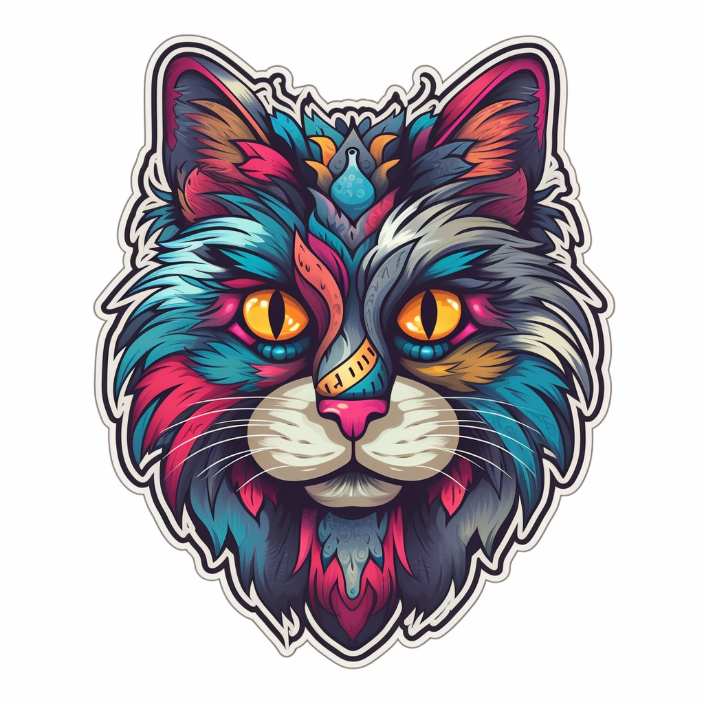Norwegian Forest Cat Vinyl Decal Sticker for Car, Laptop, Tumbler and more # 008020