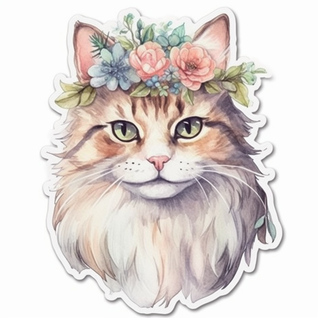 Norwegian Forest Cat Vinyl Decal Sticker for Car, Laptop, Tumbler and more # 008000