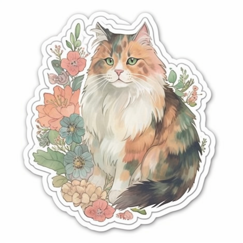 Norwegian Forest Cat Vinyl Decal Sticker for Car, Laptop, Tumbler and more # 008003