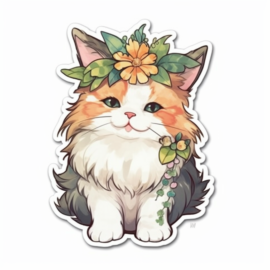 Norwegian Forest Cat Vinyl Decal Sticker for Car, Laptop, Tumbler and more # 007996