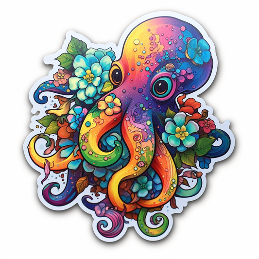 Octopus Vinyl Decal Sticker for Car, Laptop, Tumbler and more # 005834