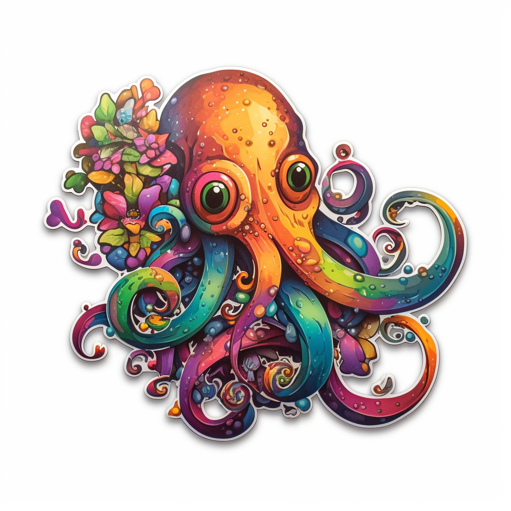 Octopus Vinyl Decal Sticker for Car, Laptop, Tumbler and more # 005777