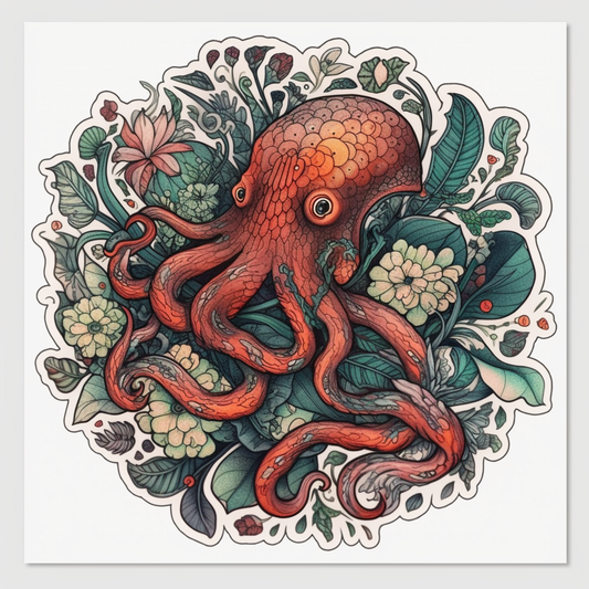 Octopus Vinyl Decal Sticker for Car, Laptop, Tumbler and more # 005821