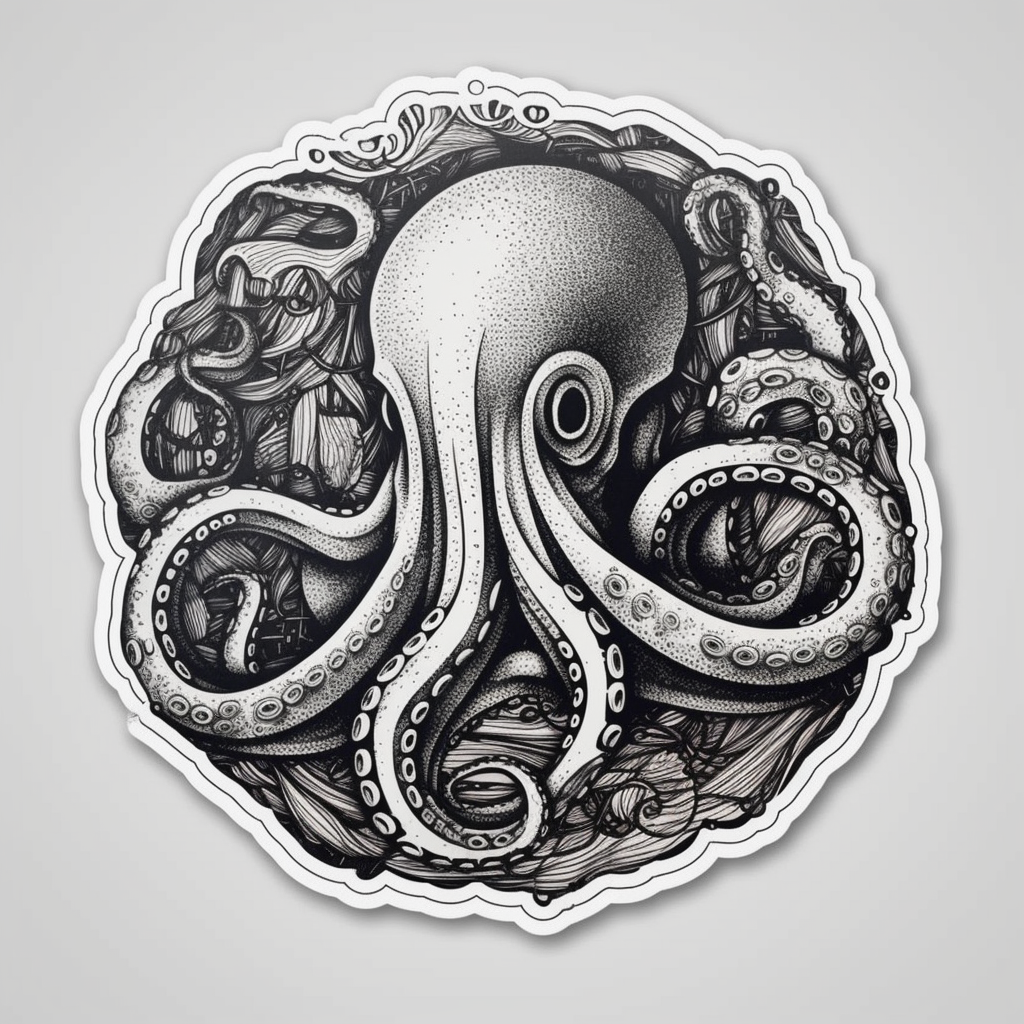 Octopus Vinyl Decal Sticker for Car, Laptop, Tumbler and more # 005825