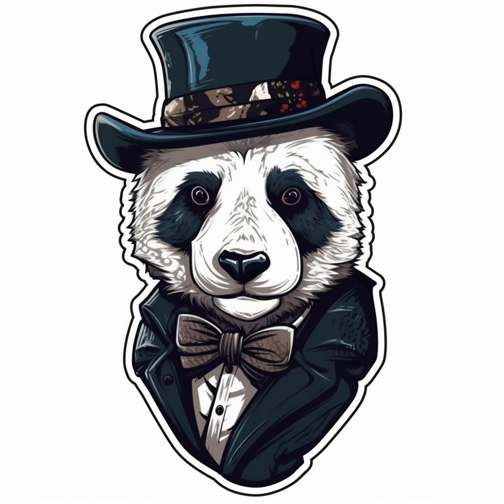 Panda Vinyl Decal Sticker for Car, Laptop, Tumbler and more # 006936