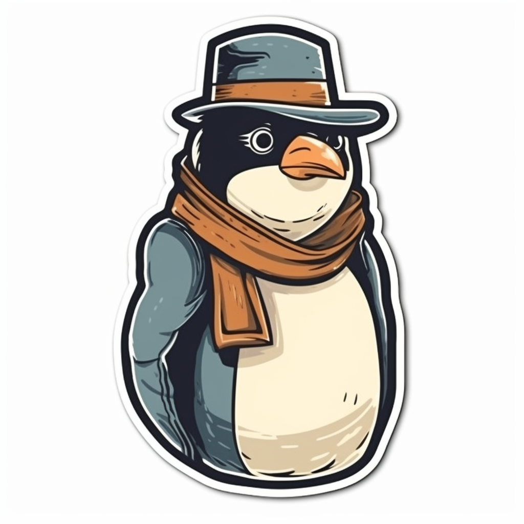 Penguin Vinyl Decal Sticker for Car, Laptop, Tumbler and more # 00381