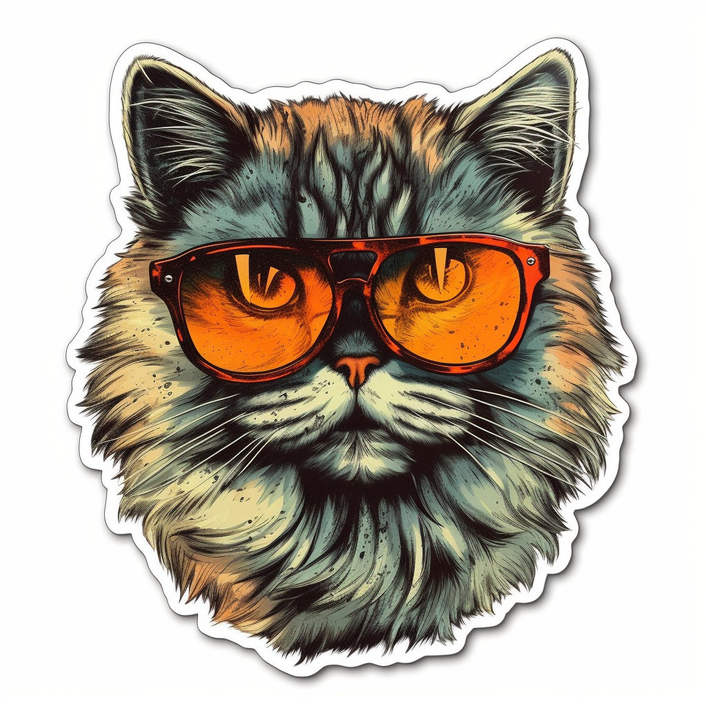 Persian Cat Vinyl Decal Sticker for Car, Laptop, Tumbler and more # 004198