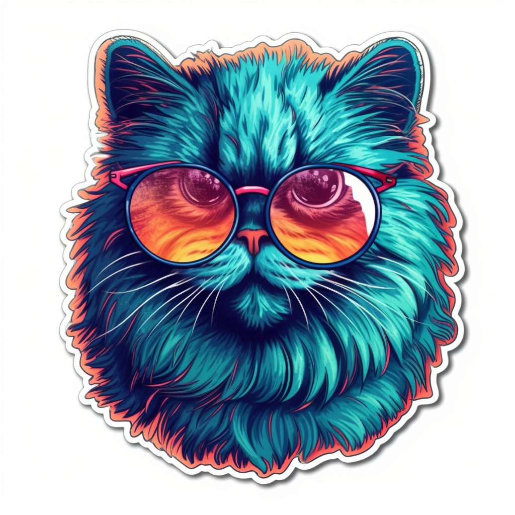 Persian Cat Vinyl Decal Sticker for Car, Laptop, Tumbler and more # 004202