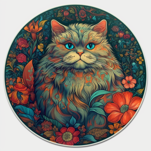 Persian Cat Vinyl Decal Sticker for Car, Laptop, Tumbler and more # 004210