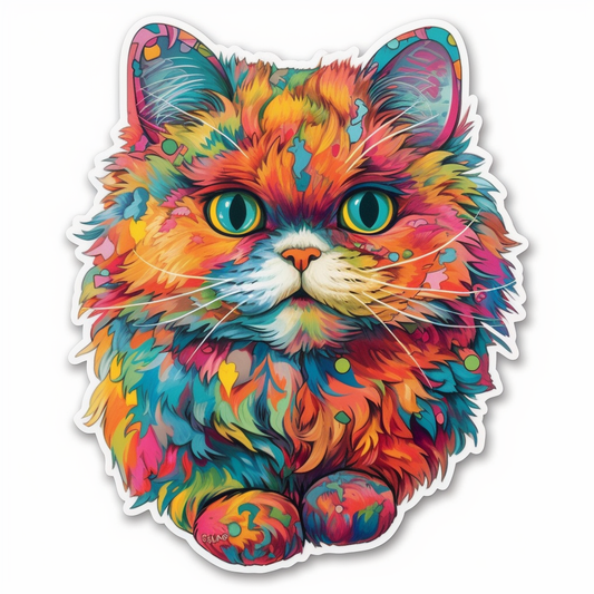 Persian Cat Vinyl Decal Sticker for Car, Laptop, Tumbler and more # 004216