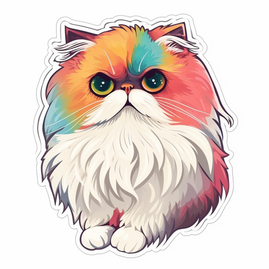 Persian Cat Vinyl Decal Sticker for Car, Laptop, Tumbler and more # 004230