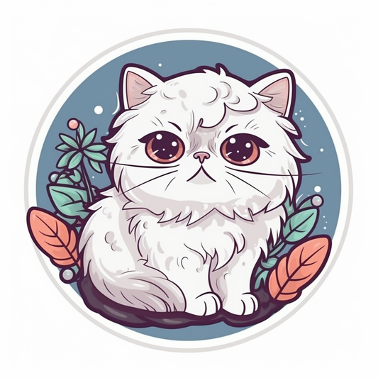 Persian Cat Vinyl Decal Sticker for Car, Laptop, Tumbler and more # 004224